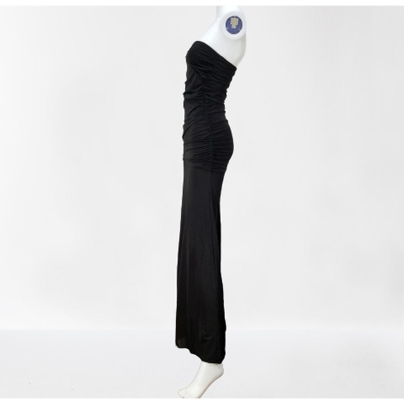 Women's Super Sexy & Fit Black Bodycon Full Length Maxi Dress, Size: Small , New - Picture 5 of 8